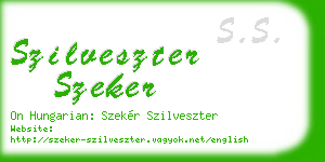 szilveszter szeker business card
