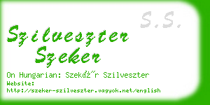 szilveszter szeker business card